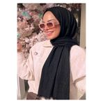 Alse Butik Siyah Bambu Kraş Şal