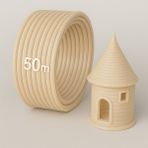 Alseka 3D Kalem Yazıcı Için 50 Metre Krem Renk Pla Filament