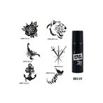 alsepeteavm Akrep Gül Spray Tattoo Geçici Dövme Seti Dark Sprey Dövme Kiti