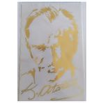 alsepeteavm Atatürk Araba Çıkartması Sticker Dövme Gold