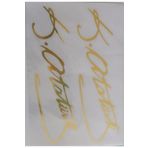 alsepeteavm Atatürk İmza Araba Çıkartması Sticker Dövme Gold