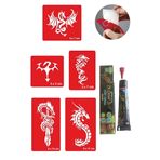 Alsepeteavm Dragon Hint Kınası ile Geçici Dövme Seti