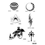 alsepeteavm Efkar ve Şerit Geçici Dövme Kalıpları Tattoo Stencil Modelleri