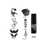 alsepeteavm Elmas Akrep Spray Tattoo Geçici Dövme Seti Dark Sprey Dövme Kiti