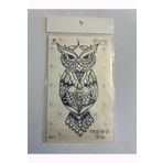 alsepeteavm Motif Baykuş 1 Aylık Yarı Kalıcı Yapıştırma Geçici Dövme