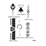 alsepeteavm Şerit Sırt Bacak Geçici Dövme Kalıpları Seti Stencil Kit
