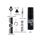alsepeteavm Şerit Sırt Bacak Spray Tattoo Geçici Dövme Seti Dark Sprey Dövme Kiti