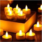 Alshop LED Mum Ledli Mum Model Işıklı Tealight Mum Pilli - 12 Adet