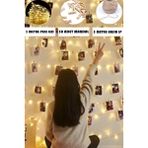 Alshop Peri LED Işık 3 Metre 30 Ledli Gün Işığı +50 Adet Mini Mandal +5 Metre Hasır Ip