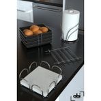 Alsı Home Servis Sunum Seti ve Ekmeklik Seti Havluluk Rulo Peçetelik Yatay Peçetelik Nihale Ekmeklik - 4lü Set - Gümüş