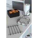 Alsı Home Servis Sunum Seti ve Ekmeklik Seti Havluluk Rulo Peçetelik Yatay Peçetelik Nihale Ekmeklik - 4lü Set - Siyah