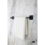 Alsı Home Yapışkanlı Siyah Uzun Havluluk Pratik ve Şık Banyo Mutfak Havluluk