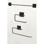 Alsı Home Yapışkanlı Siyah Uzun Havluluk Rulo Havluluk Peçetelik Wc Kağıtlık 3'lü Pratik Banyo Mutfak Set