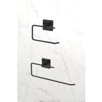 Alsı Home Yapışkanlı Tasarım Siyah Rulo Havluluk Peçetelik Wc Kağıt Askısı 2 Li Set