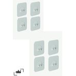 ALSİ HOME Yedek 8 Adet Süper Güçlü Yapışkanlı Sticker Yapışkanlı Kanca Askı