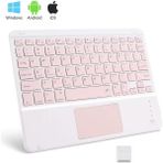 Alstrap Bluetooth Kablosuz Klavye | Touchpadli, Tüm Tablet ve Telefon Uyumlu, Ios Android Windows Destekli - Pembe