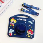 Alstrap Ipad 7 8 9. Nesil 10.2 Inç Uyumlu Circus Askılı Kalemlikli Standlı Çocuk Tablet Kılıfı - Koyu Mavi