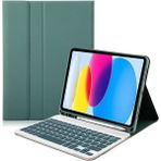 Alstrap Ipad Air 11 Inç M2/m3 Air 4/5 10.9 Inç Uyumlu Kablosuz Kalemlikli Klavyeli Tablet Kılıfı - Koyu Yeşil