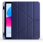 Alstrap Ipad Air 11 M2 M3 M4 Çip Air 4 5 6 Nesil Kılıf Kalem Bölmeli Şeffaf Arka Kapaklı Standlı Kılıf - İPad Air 11 M2 M3 M4 Çip Air 4 5 6 - Lacivert