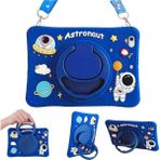 Alstrap Ipad Air 6 air 5 Nesil air 4 Uyumlu 10.9 Inç Çocuklara Özel Silikon Standlı Asklılı Kılıf - Ipad Air 11 İnç/Air 5 Nesil/Air 4 10,9 inç - Lacivert