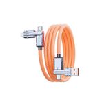 Alstrap Usb ve Type-C Girişli Type-C ve Lighting Çıkışlı Kalın Dayanıklı 120 W ŞArj Kablosu
