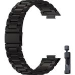 Alstrap Xiaomi Redmi Watch 4/mi Band 8 Pro/mi Band 9 Pro Uyumlu Paslanmaz Çelik Ayarlanabilir Kordon - Redmi Watch 4/Band 8/9 Pro - Siyah