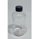 Alsun 250 Cc Düz Model Pet Şişe - Siyah Kapaklı - 250 Ml Boş Pet Şişe (10 Adet)