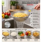 altabi Çelik Süzgeç Paslanmaz Bakliyat Süzgeci 18 cm - 2 lt