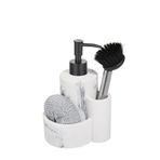 Altabi Polyester Sıvı Sabunluk, Süngerlik ve Lavabo Fırçası – Dekoratif & Dayanıklı