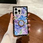 Altartar iPhone 12 Pro Max Kılıf, 360 Derece Halka Tutucu Standlı, Renkli Yağlı Boya Resimli Çiçek Cep Telefonu Kılıfı iPhone 12 Pro Max Kılıf Çiçekler Yumuşak TPU Silikon Koruyucu Kılıf Kamera