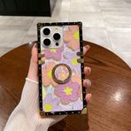 Altartar iPhone 13 Pro Max Kılıf, 360 Derece Halka Tutucu Standlı, Renkli Yağlı Boya Resimli Çiçek Cep Telefonu Kılıfı iPhone 13 Pro Max Kılıf Çiçekler Yumuşak TPU Silikon Koruyucu Kılıf Kamera