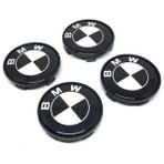 Altaş BMW Siyah Beyaz 4'lü 65/68 mm Damla Geçme Jant Göbeği