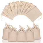 ALTcompluser 24 adet jüt kese, küçük, jüt torba, 7 x 9 cm, keten torba, çuval bezi çanta, ipli çuval bezi, hediye kesesi, düğün, parti, takı için hediye kesesi