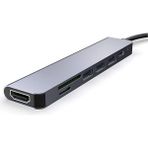 Altes Grup Fc-17 Type-C To 3*usb 3.0 4K Ultra Hd HDMI Sd Tf Kart Girişli 7ın1 Çevirici Hub Adaptör