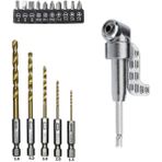 Altıgen 1/4 Hex Bit Uzatma Adaptörü 5li Titanyum Matkap Ucu Seti Köşe Delme Vidalama Aparatı Altıge - Altın