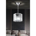 Altıgen Kristal Taşlı Sarkıt Gümüş Avize, 18CM, Salon, Mutfak, Hol, Oda Için Şık Aydınlatma - Altın - Gümüş - Bakır - Seçenek 1