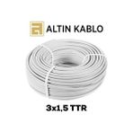 Altın 3x1,5 mm Ttr Çok Damarlı Bakır Kablo 100 Metre