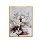 Altın Çerçeveli Single Flower 2 Yağlı Boya Dokulu Tablo 100X150