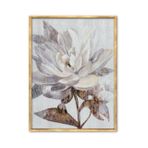 Altın Çerçeveli Single Flower Yağlı Boya Dokulu Tablo 100X150