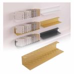 Altın Çini Örnekleri Teşhir Rafı, Duvara Monte Metal Organizatör Rafı, Perakende/Fuarlar için Mermer Döşeme Showroom Tutacağı, Kompakt Tasarım (80x20x15cm)