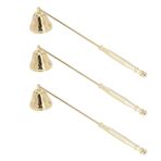 Altın Demir Kaplama Mum Snuffer, Kaymaz saplı çan şeklindeki söndürücü, 3 Adet Mum Fitil, Kokulu, Aromaterapi, Tealight mumları, Kavanoz mumları Için