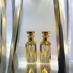 Altın Detaylı Işlemeli Kristal Karaf Seti – 2’li 300 ml Dekoratif Şişe
