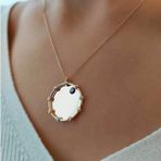 Altın Dorika Toplu Plaka Kolye 3.50 Gram