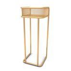 Altın Ferforje Çiçek Standı, İskandinav Tarzı Modern Minimalist Balkon Ofis için (Boyut: 80 cm)