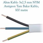 Altın Kablo 3x2,5 mm Nym Antigron Tam Bakır Kablo, 100 Metre