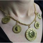Altın Kaplama Beşi Bir Yerde Kolye (Halat Zincirli) Dayb0088