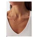Altın Kaplama Minimal Top Detaylı Zincir Kolye KLY-MNT-002