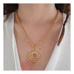 Altın Kaplama Spiral Zincir Kolye
