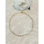 Altın Kaplama Taşlı İthal Choker Tasma Gümüş Kolye