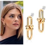 Altın Kaplama Tiffany Sallantılı Küpe